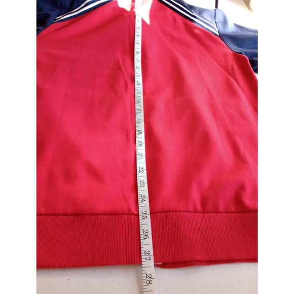 Izod Performance Stretch Men's Jacket Size M Red White Blue USA Zipper Front - Picture 7 of 7